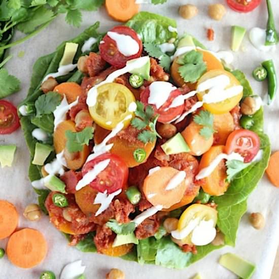 Mexican Chickpea Lettuce Wraps