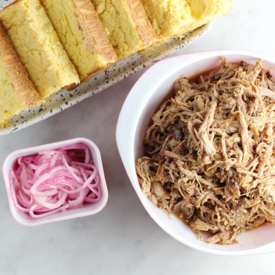 Pulled Pork & Triple-Corn Cornbread