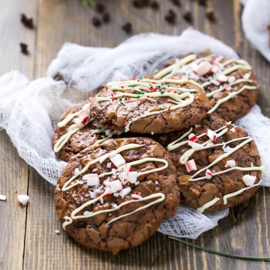 Chocolate Brownie Christmas Cookies