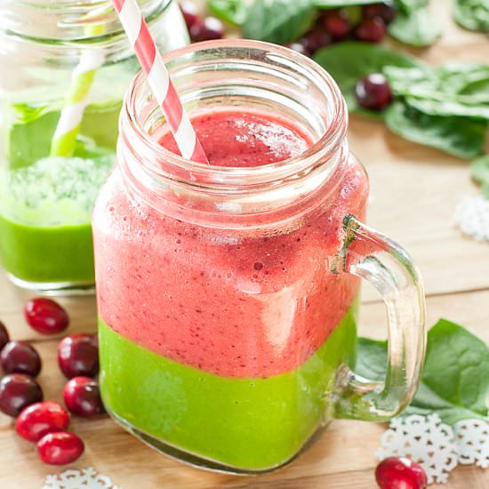 Cranberry Mango Layered Smoothie