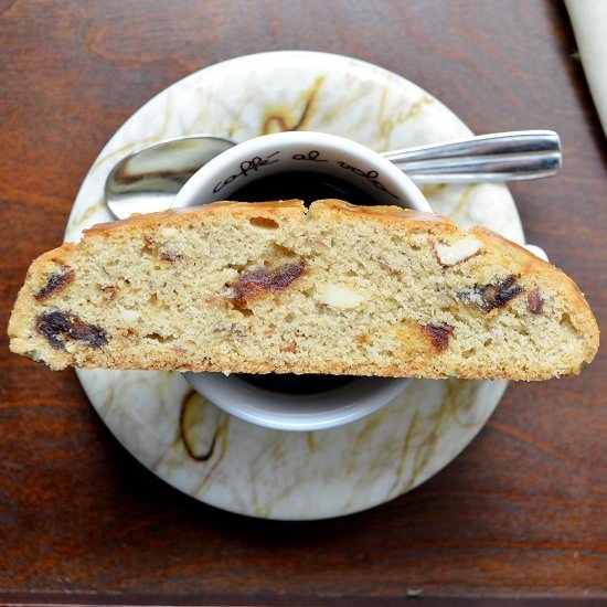 Simple Almond Date Biscotti