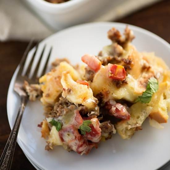 Mexican Bagel Breakfast Casserole
