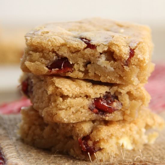 Cranberry White Chip Blondies