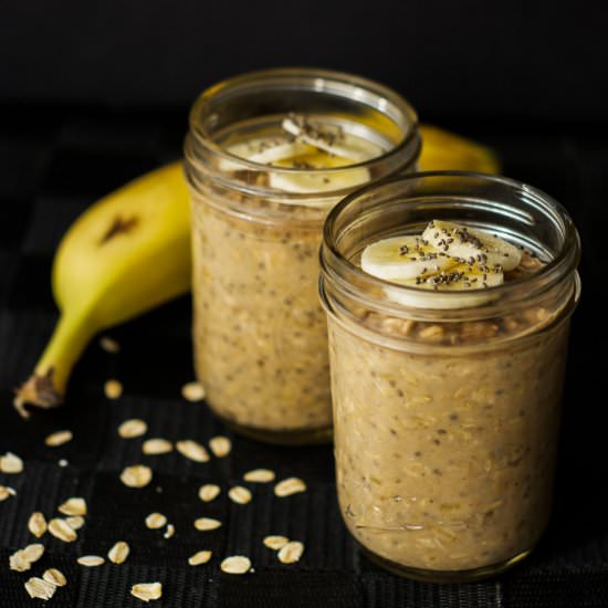 Peanut Butter Banana Overnight Oats