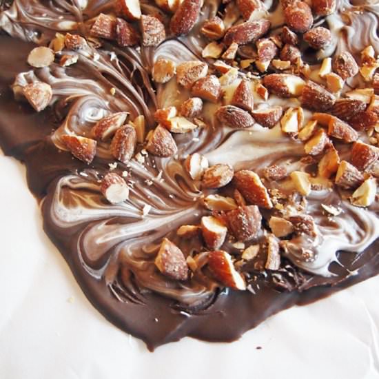 Swirled Smoked Almond Bark