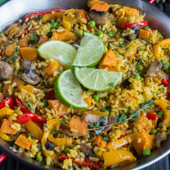 Caribbean Paella (Vegan Style)