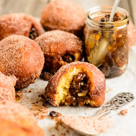 Brioche Mincemeat Doughnuts