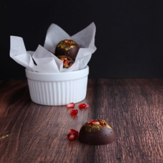 Pomegranate dark chocolates