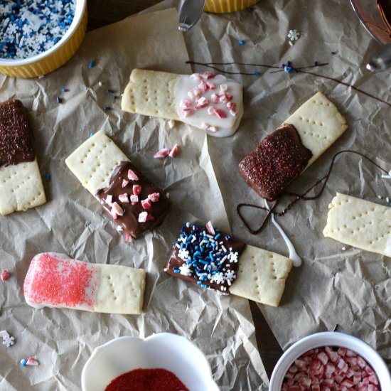Dipped Shortbread Cookies