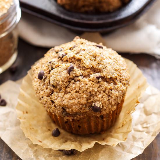 Gingerbread Chocolate Chip Muffins
