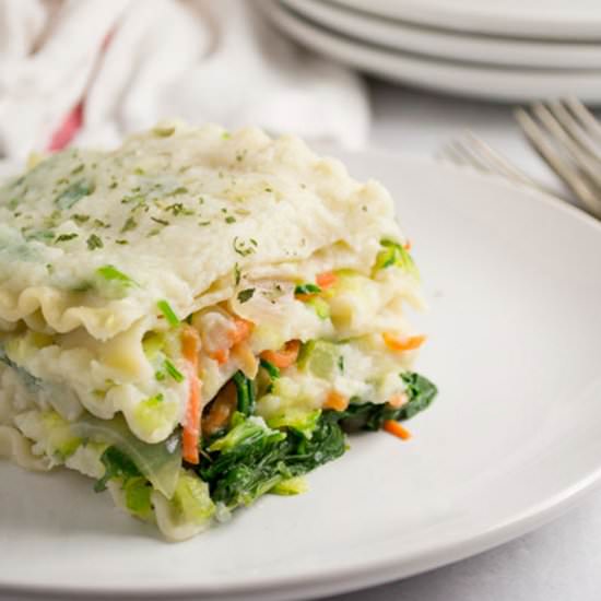 Vegan White Lasagna {GF, NF}