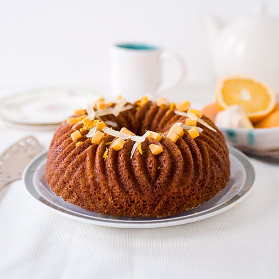Honey Persimmon Gingerbread Cake