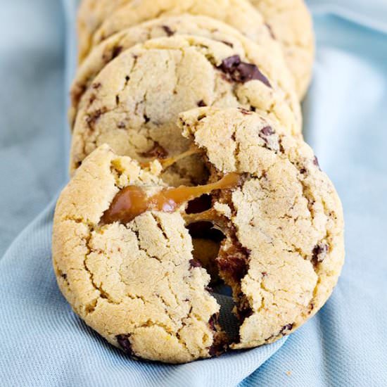 Chocolate Chip Caramel Cookies