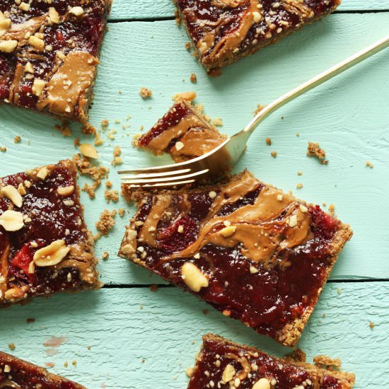 Peanut Butter and Jelly Snack Bars