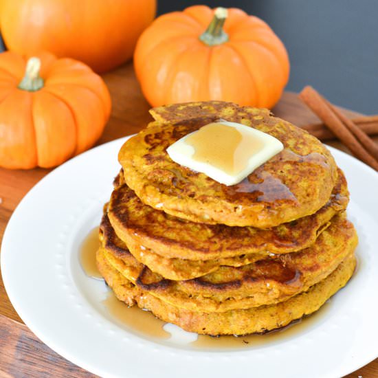 Pumpkin Oatmeal Pancakes