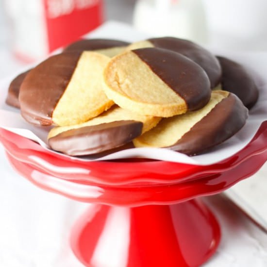 Chocolate Dipped Shortbread Cookies