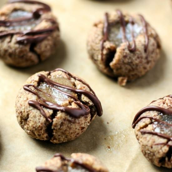 Salted Caramel Thumbprint Cookies