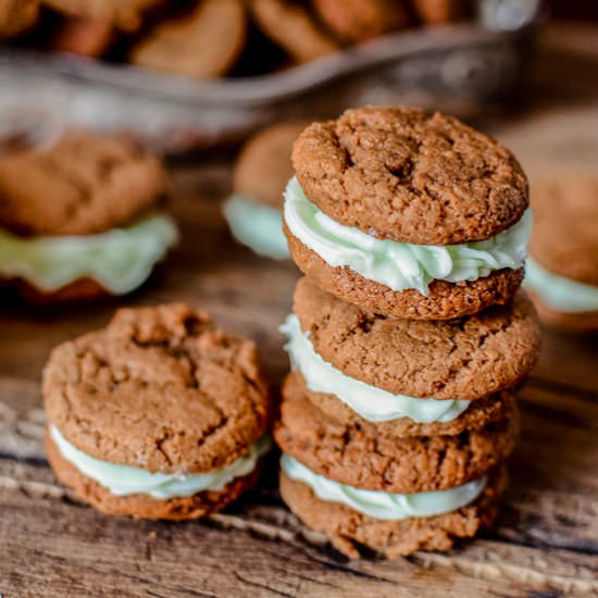 Chocolate Mint Sandwich Cookies