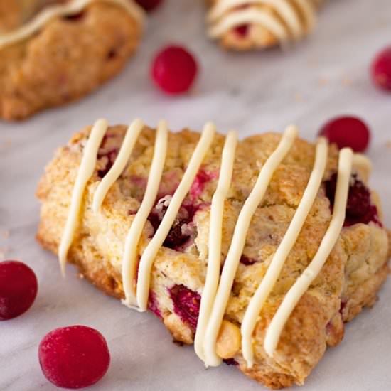 Cranberry White Chocolate Scones