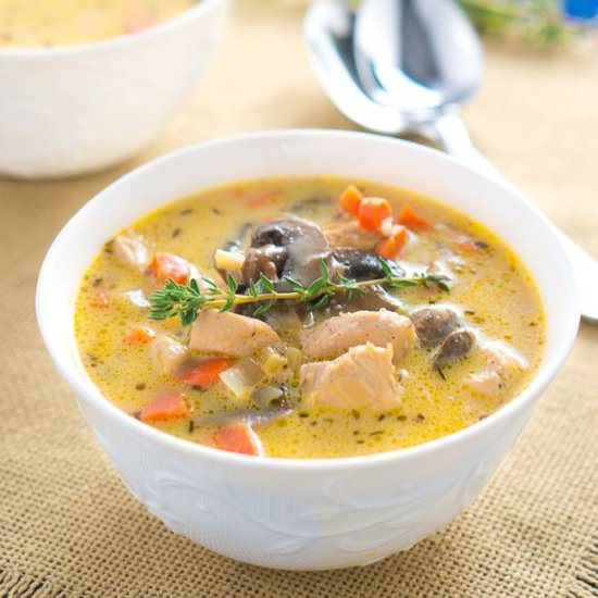 Creamy Chicken and Mushroom Soup