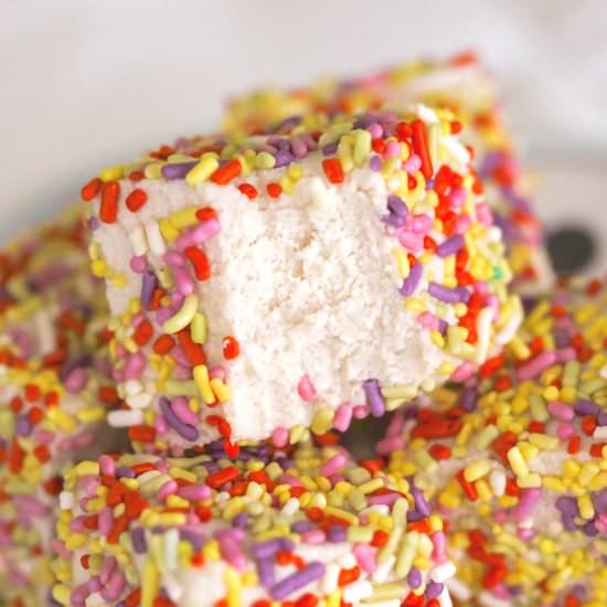Healthy Cake Batter Fudge