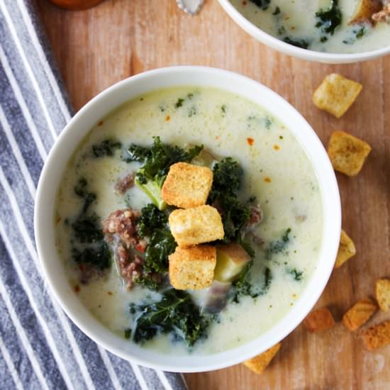 Spicy Sausage and Kale Soup