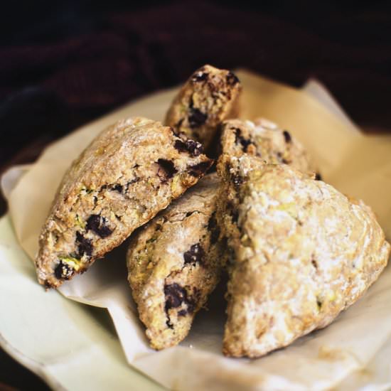 Chocolate Chip Zucchini Scones