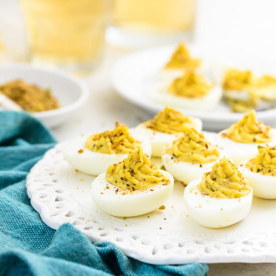 Dukkah Deviled Eggs