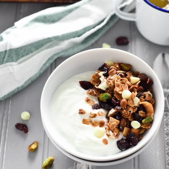 Pistachio and Cranberry Granola