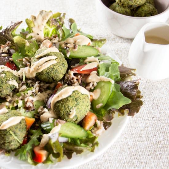 Baked Almond Crunch Falafel Bowl