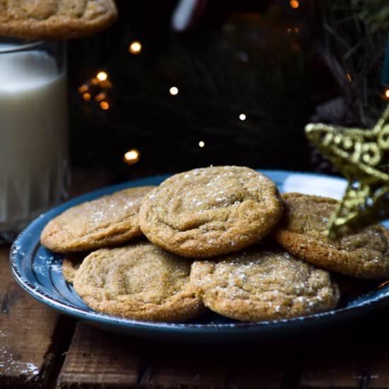 Chewy Ginger Molasses Cookies