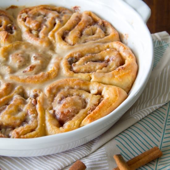 Maple Pecan Cinnamon Rolls
