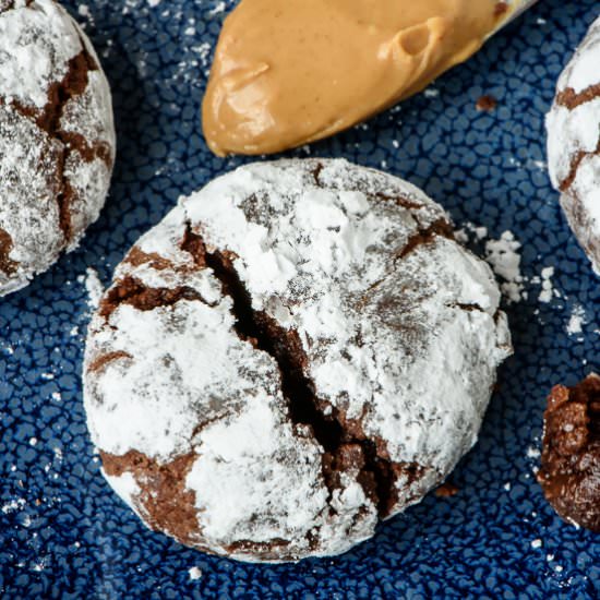 Peanut Butter Chocolate Crinkles