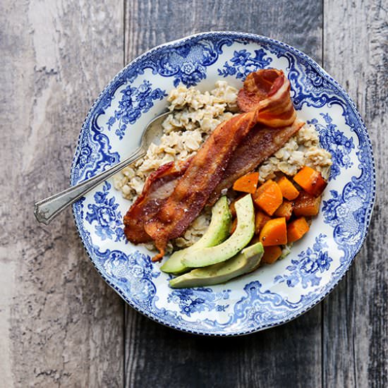 Savory Oatmeal with Bacon