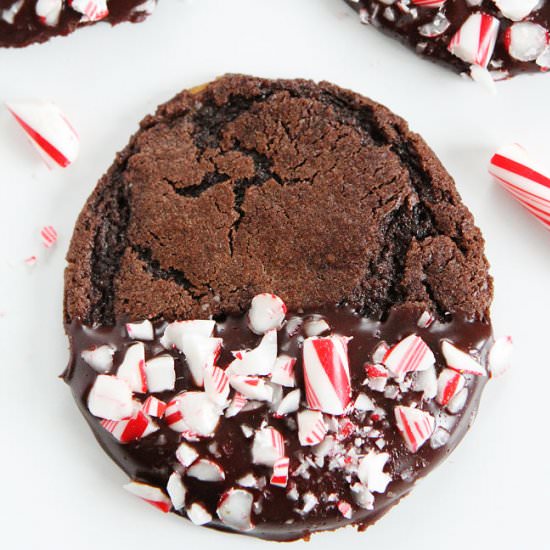 Chocolate Peppermint Ganache Cookie