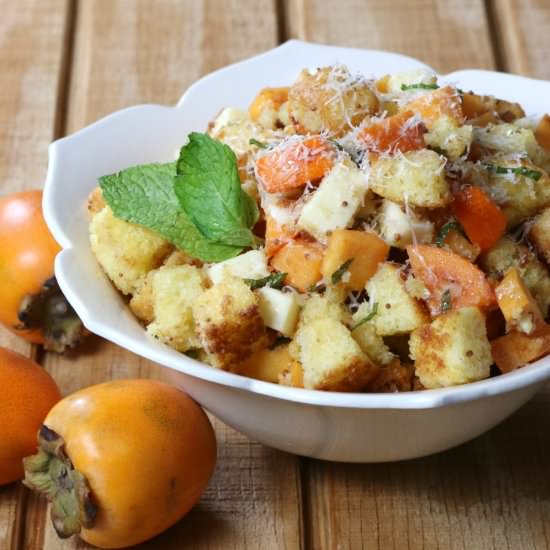 Panzanella with Persimmon