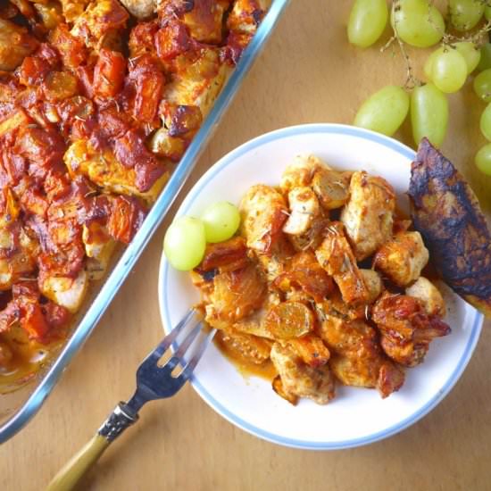 Chicken with Tomato Mustard Cream