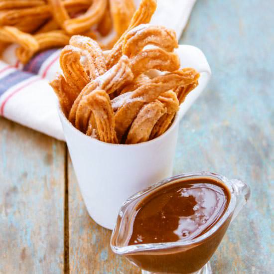 Churros with Chocolate Sauce