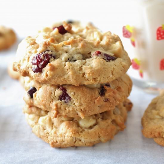 Cranberry White Chocolate Cookies {gf}