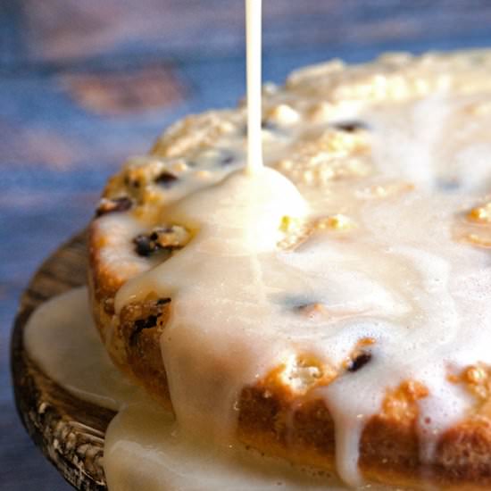 Ricotta Cake with Eggnog Glaze