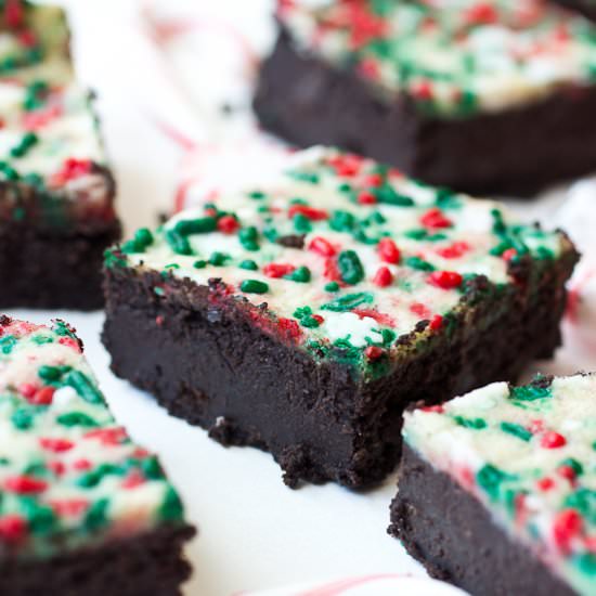 Dark Chocolate Peppermint Brownies