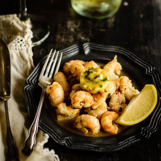 Prawns with Garlic and White Wine