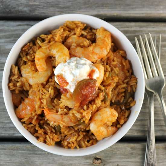 Mexican Shrimp Fried Rice
