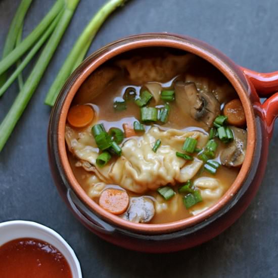 Hot and Sour Potsticker Soup