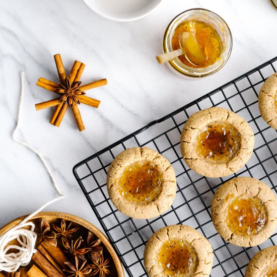 Almond Thumbprint Cookies