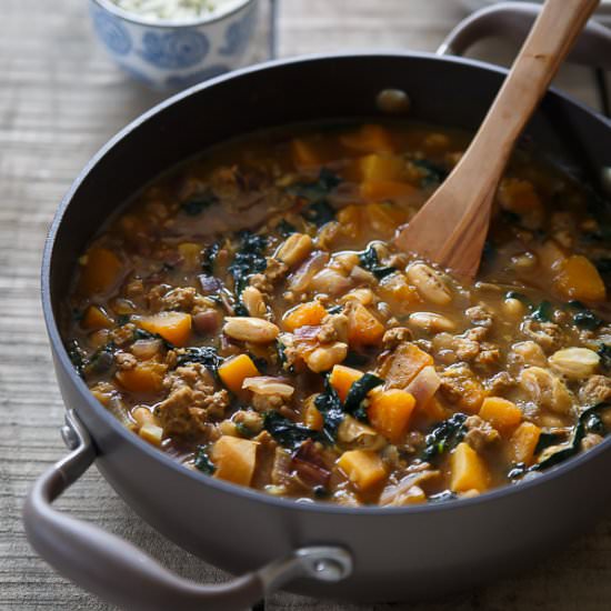 Pork, Squash & White Bean Soup
