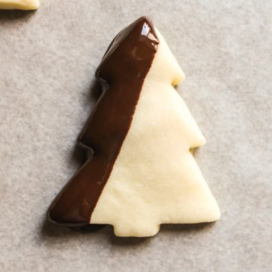 Chocolate-Dipped Shortbread Cookies