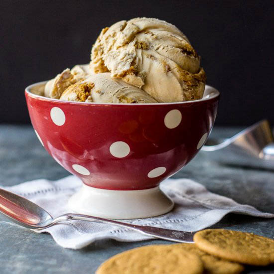 Salted Caramel Gingersnap Ice Cream
