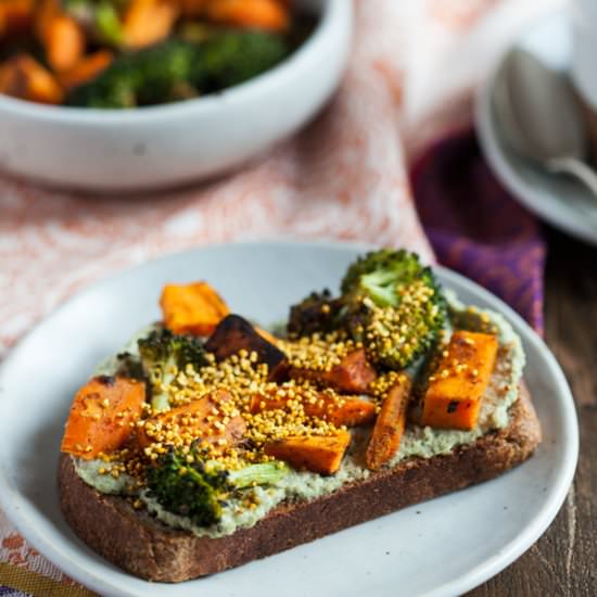 Roasted Vegetable & Amaranth Toast