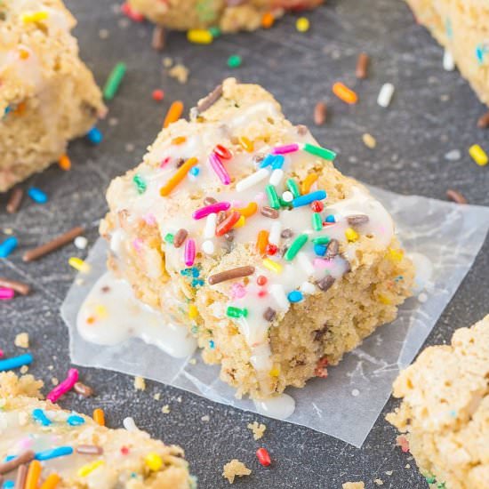 Flourless Cake Batter Blondies